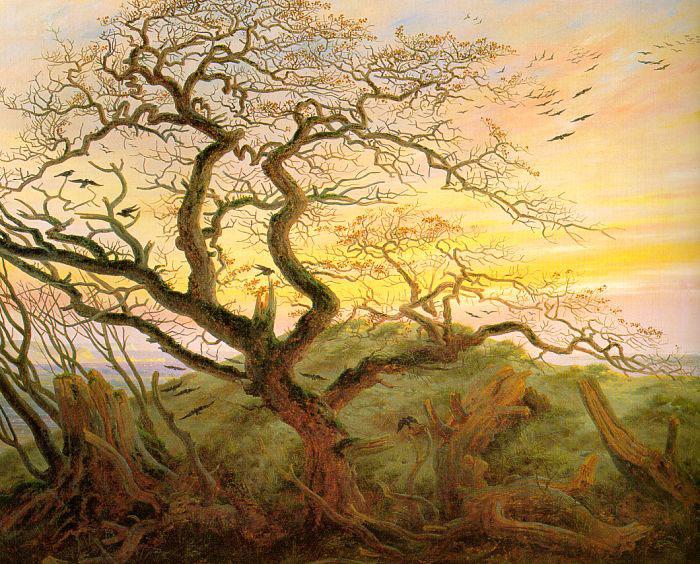 Caspar David Friedrich Tree with crows oil painting picture